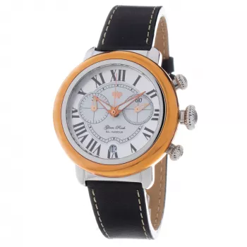 GLAM ROCK naisten kello GR77123 40 mm sveitsiläinen kvartsi valkoinen nahka