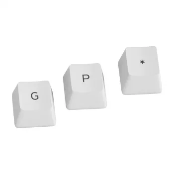 Glorious GPBT -näppäinhatut - 115 PBT -näppäinhattua, ISO, ES Layout, Arctic White