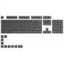 Glorious GPBT Keycaps - 115 PBT näppäinhattua, ISO, ES Layout, Black Ash