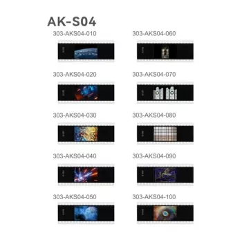 Godox AK-S04 liukusarja – 6 ruostumatonta terästä olevaa gobo-kuviota AK-R1-pyöreälle salamapäälle