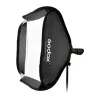 Godox SFGV8080 80x80cm hopea grid softbox Bowens-kiinnityksellä, 40° grid, sisä- ja ulkodiffuusorilla, nopea pystytys