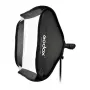 Godox SFGV8080 80x80cm hopea grid softbox Bowens-kiinnityksellä, 40° grid, sisä- ja ulkodiffuusorilla, nopea pystytys
