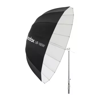 GODOX UB-165W 165cm parabolinen heijastava sateenvarjo 16 hopeisella puolalla ja kantolaukulla