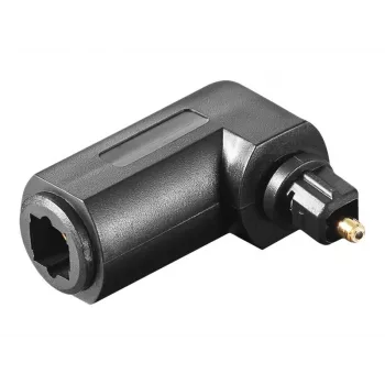 Goobay 11925 Toslink digitaalinen äänisovitin 90° kulma optinen äänisovitin naaras-uros musta