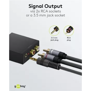Goobay digitaali-analogia-audiomuunnin 192 kHz 58493