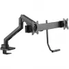 GOOBAY Dual Monitor Desk Mount Office (musta)