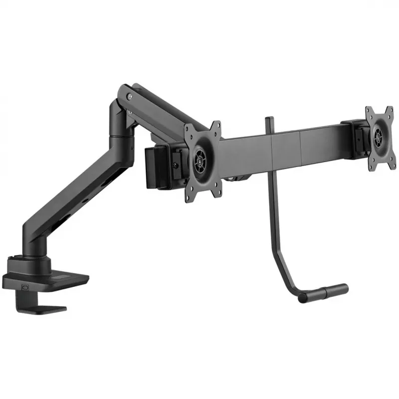 GOOBAY Dual Monitor Desk Mount Office (musta)