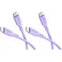 Goobay sarja 2x USB-C silikonikaapeli, 1,5 m, violetti (81249)