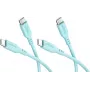 Goobay sarja 2x USB-C silikonikaapeli, 1,5 m, turkoosi (81248)