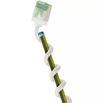Goobay ultrajoustava CAT 8.1 Slim U/FTP -patchkaapeli, 0,5 m, valkoinen, erittäin lyhyet liittimet, 40 Gbps 74359