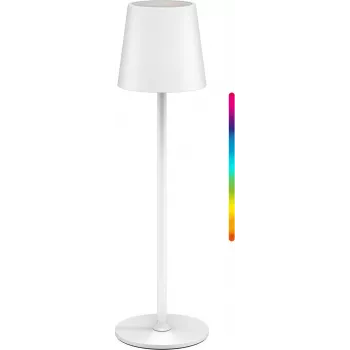 Goobay langaton LED-pöytävalaisin, koko M, 38 cm, RGBW, valkoinen (76568)