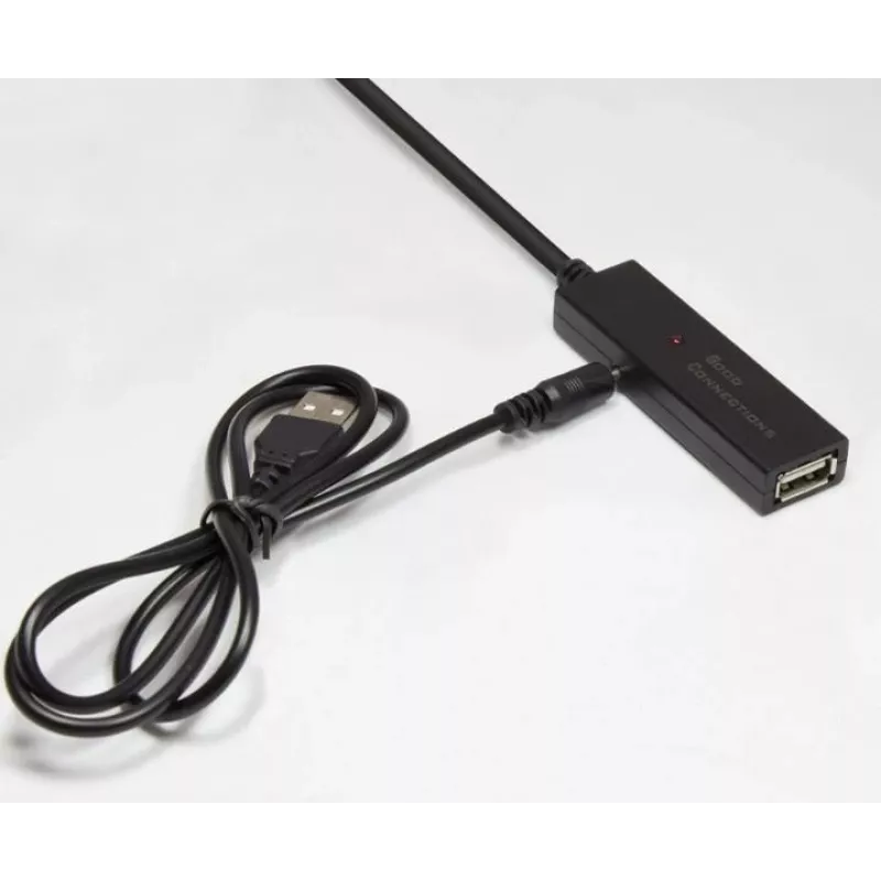 Good Connections GC-M0134 USB 2.0 jatkokaapeli 20 m musta signaalinvahvistimella