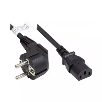 Good Connections Schuko - IEC C13 virtakaapeli, kulmapistoke, 1,5 m, musta