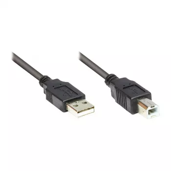 Good Connections USB 2.0 A - B kaapeli, 0,25 m, musta