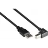 Good Connections USB 2.0 -kaapeli A kulmaliitin B 1 m musta