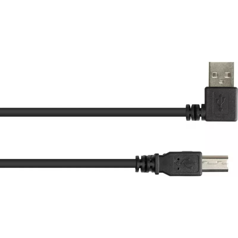 Good Connections USB 2.0 -kaapeli Type-A kulma Type-B - musta - 0,5 m