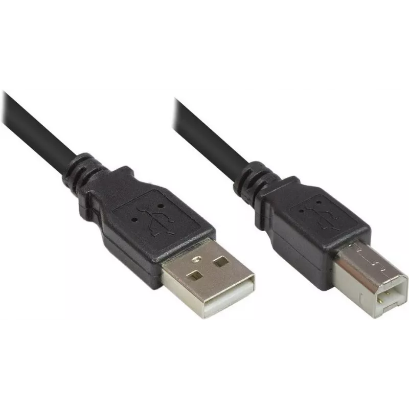 Good Connections USB 2.0 -kaapeli Type-A - Type-B - musta - 0,5 m