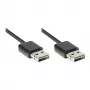 Good Connections USB 2.0 High-Speed EASY -kaapeli A-A, musta, 1 m (2212-EU010)