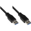 Good Connections USB 3.0 -kaapeli, Type-A uros Type-A uros, musta, 0,5 m 2712-S005
