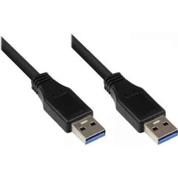 Good Connections USB 3.0 -kaapeli, Type-A uros Type-A uros, musta, 0,5 m 2712-S005