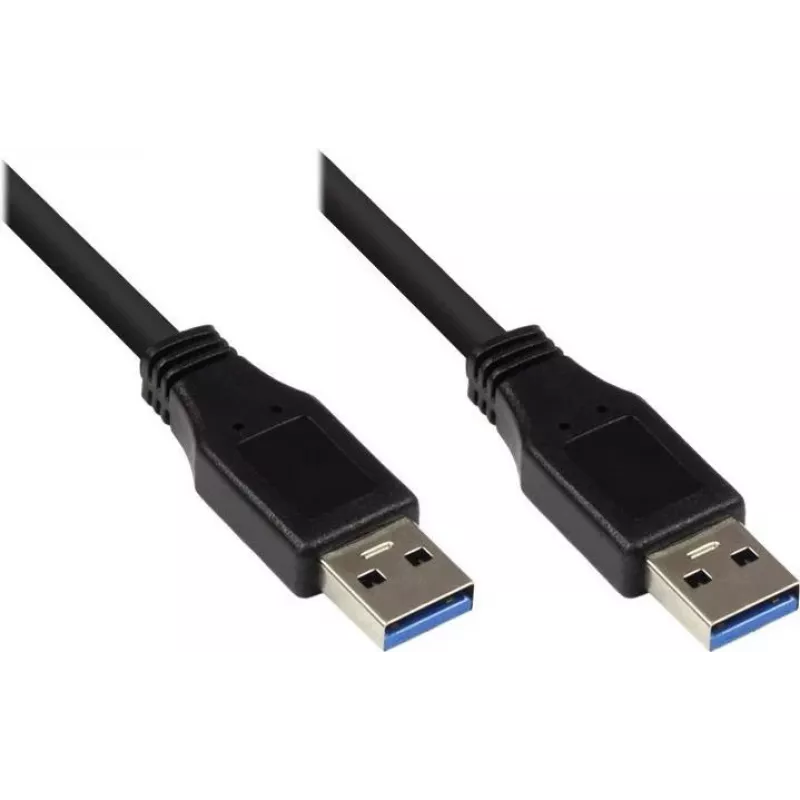 Good Connections USB 3.0 -kaapeli, Type-A uros Type-A uros, musta, 0,5 m 2712-S005
