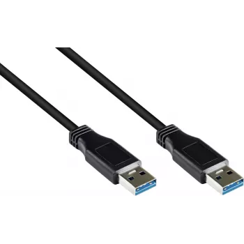 Good Connections USB 3.0 -kaapeli, Type-A uros Type-A uros, musta, 0,5 m 2712-S005