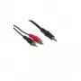 GoodConnections 3,5 mm stereo-jakki 2x RCA -liitin audiokaapeli 2,5 m musta AS-352C