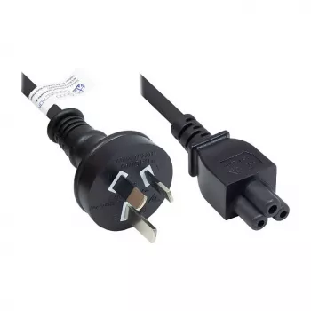 GoodConnections AC-verkkojohto - australialainen pistoke IEC C5 apilapistokkeeseen, 1,8 m, musta