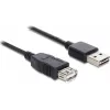 GoodConnections Alcasa 2511-EU01 USB 2.0 -jatkokaapeli, USB-A uros - USB-A naaras, 1,8 m, musta