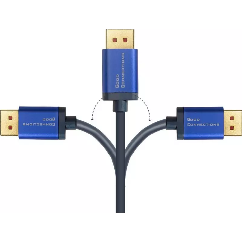 GoodConnections Alcasa 4824-SF010B Mini DisplayPort - DisplayPort -kaapeli 1 m sininen 4K@60Hz