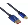 GoodConnections Alcasa 4824-SF010B Mini DisplayPort - DisplayPort -kaapeli 1 m sininen 4K@60Hz