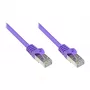 GoodConnections Alcasa RJ45-patch-kaapeli, Cat5e, UTP, 0,15m, kullattu, violetti