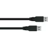 GoodConnections Alcasa UK30P-AA-030S USB 3.2 Gen 1 -kaapeli – USB-A - USB-A, 3 m, musta
