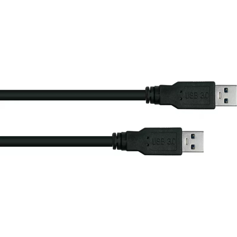 GoodConnections Alcasa UK30P-AA-030S USB 3.2 Gen 1 -kaapeli – USB-A - USB-A, 3 m, musta