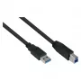 GoodConnections Alcasa UK30P-AB-005S USB 3.2 Gen 1 kaapeli, USB-A - USB-B, 0,5 m, musta