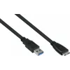 GoodConnections Alcasa UK30P-AMB-005S USB 3.2 Gen 1 -kaapeli, USB-A - Micro-B, 0,5 m, musta