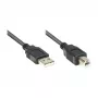 GoodConnections Alcasa USB 2.0 A/B -kaapeli 1 m musta