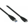 GoodConnections Alcasa USB 3.2 Gen 1 kaapeli, USB-A - Micro-USB B, 1 m, musta