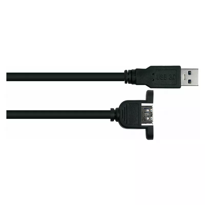 GoodConnections Alcasa USB 3.2 Gen 1 -jatkokaapeli (USB-A uros - USB-A uros) 1m, musta