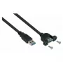 GoodConnections Alcasa USB 3.2 Gen 1 -jatkokaapeli (USB-A uros - USB-A uros) 1m, musta