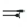 GoodConnections Alcasa UK30P-AEA-020S USB 3.0 Paneeliasennettava jatkokaapeli, USB-A uros - USB-A naaras, 2 m, musta