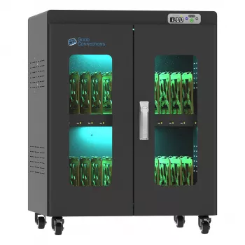 GoodConnections ANTARES PRO N24C kannettavien latauskärry enintään 15,6 tuuman kannettaville, USB-C 65W PD 3.0, UVC-desinfiointi, musta