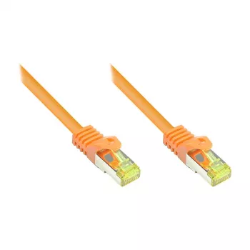 GoodConnections Cat.7 S/FTP RJ45 -kaapeli taittumissuojalla (RNS®), 600MHz, LSZH, oranssi, 15m