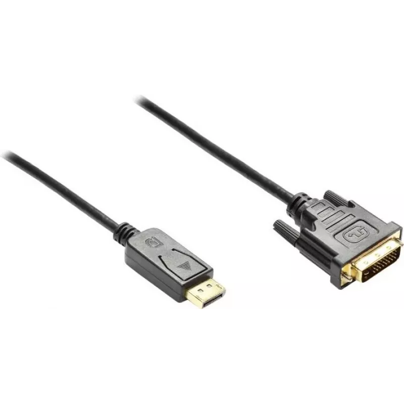 GoodConnections DisplayPort–DVI-D 24+1 liitäntäkaapeli - 24K kullatut kontaktit - OFC - musta - 5 m