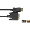 GoodConnections DisplayPort–DVI-D 24+1 liitäntäkaapeli - 24K kullatut kontaktit - OFC - musta - 5 m