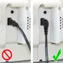 GoodConnections Euro-virtajohto, Euro-pistoke IEC C7 (apilapistoke), molemmat liitännät 90° kulmassa, valkoinen, 1,5 m (1550-ZW015W)