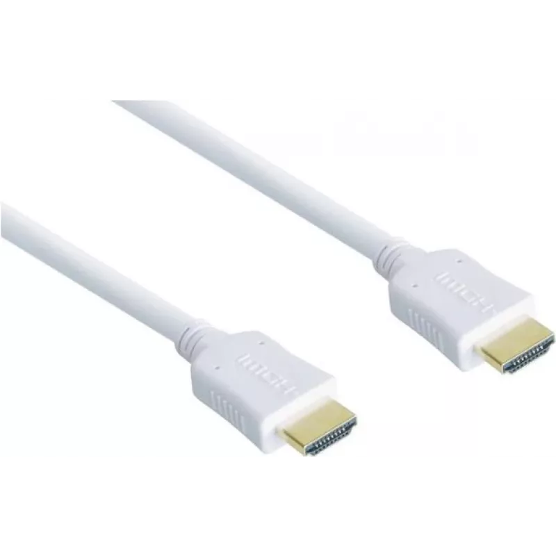 GoodConnections High-Speed HDMI-kaapeli Ethernetillä - kullatut liittimet - valkoinen - 1,5 m