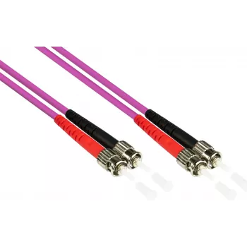 GoodConnections OM4 ST-ST monimuotoduplex kuitu-kaapeli, 7,5 m, LSZH, violetti LW-8075ST4