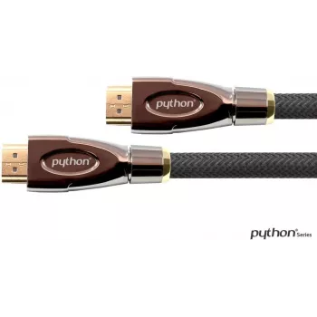 GoodConnections PYTHON Series High-Speed HDMI-kaapeli Ethernetillä, 4K UHD 60 Hz, 18 Gbit/s, kullattu, nailonpunos, 3 m, musta (GC-M0018)