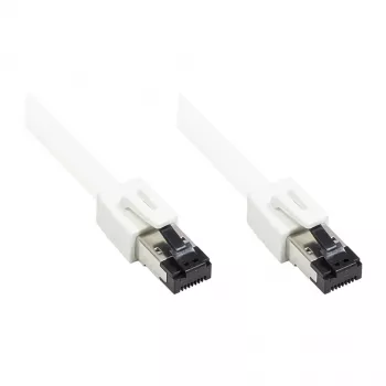 GoodConnections RNS® Cat.8.1 S/FTP -verkkokaapeli, PiMF, LSZH, 2000MHz, 40Gbit/s, valkoinen, 0,5 m
